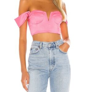 NWT Revolve Superdown Bustier Top Coralia Pink